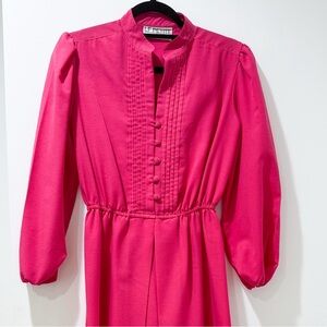 Leslie Fay Fuchsia Midi Dress